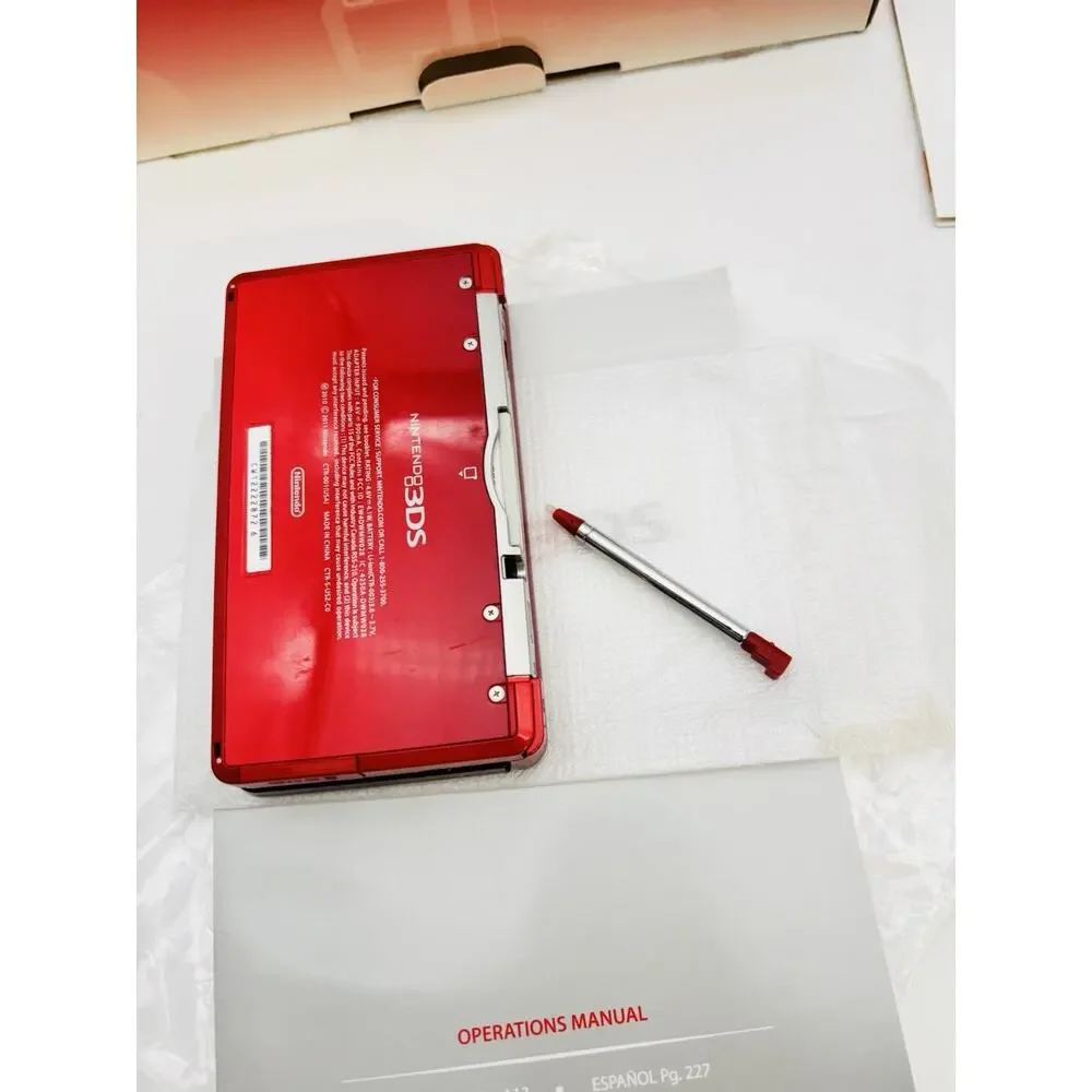 Nintendo 3DS Flare Red Complete in Box CIB Excellent Condition CRT-001